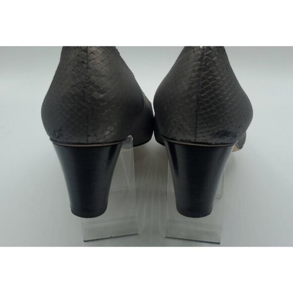 DONALD J PLINER  GEM Gray Snakeskin Pumps ITALY 10M Heels - Picture 10 of 11